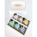 6pcs Pastel Rainbow Unicorn Chocolate Strawberries Gift Box